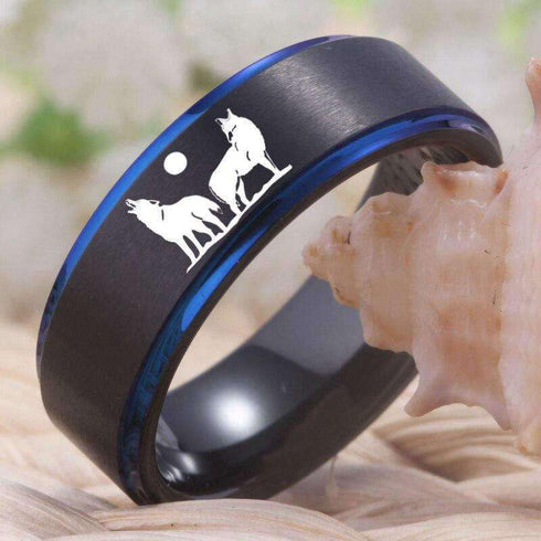 Bague Loup et Louve (Acier)
